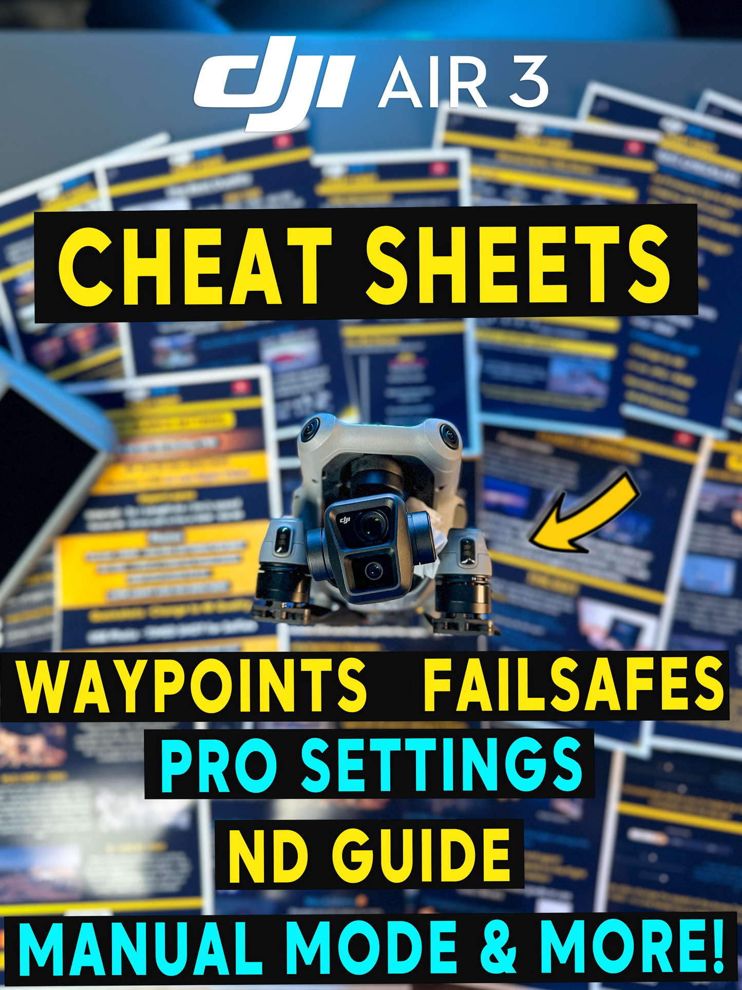 DJI Air 3 CHEAT SHEETS - FLY APP SETTINGS