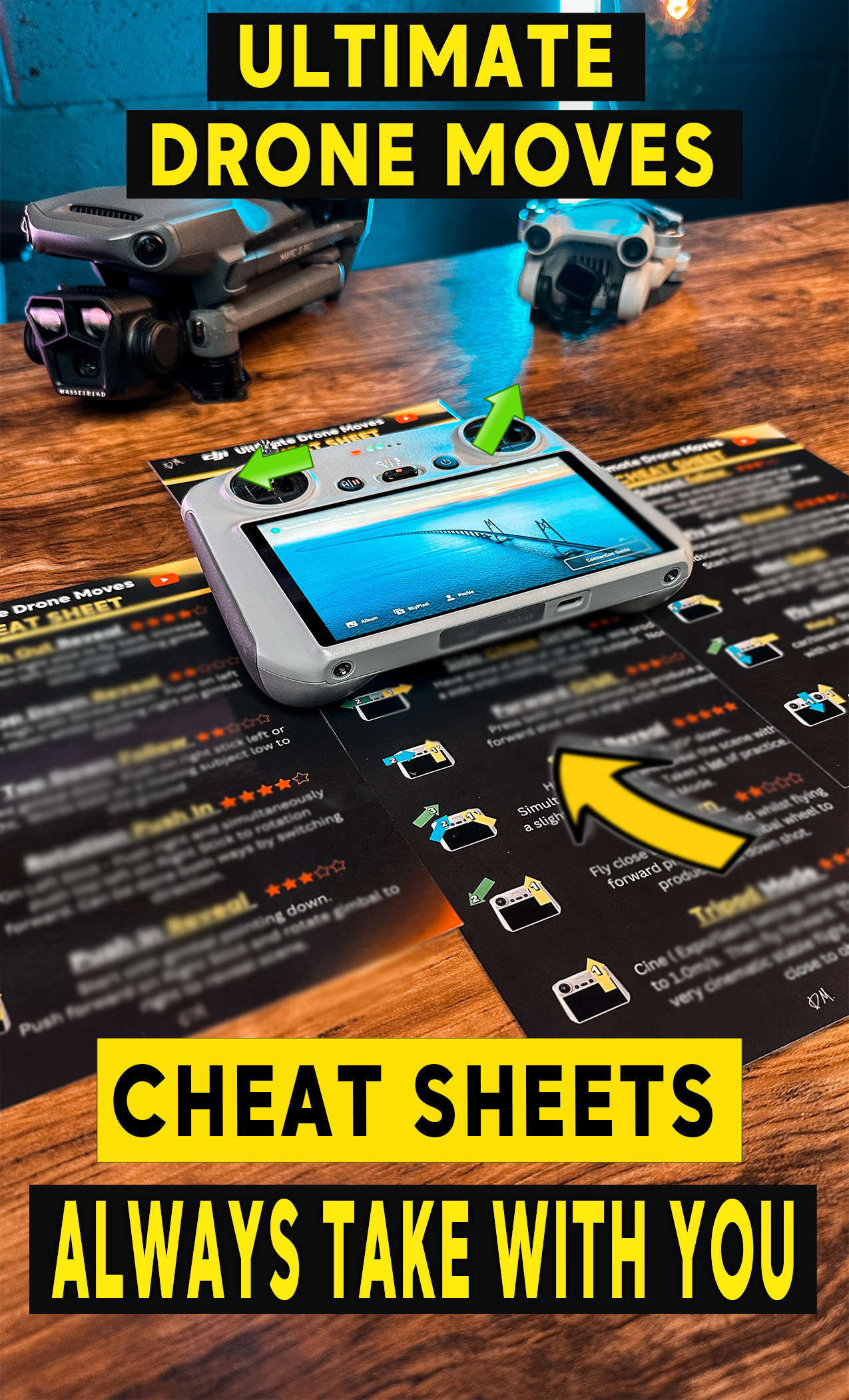 DJI CHEAT SHEETS - ULTIMATE DRONE MOVES