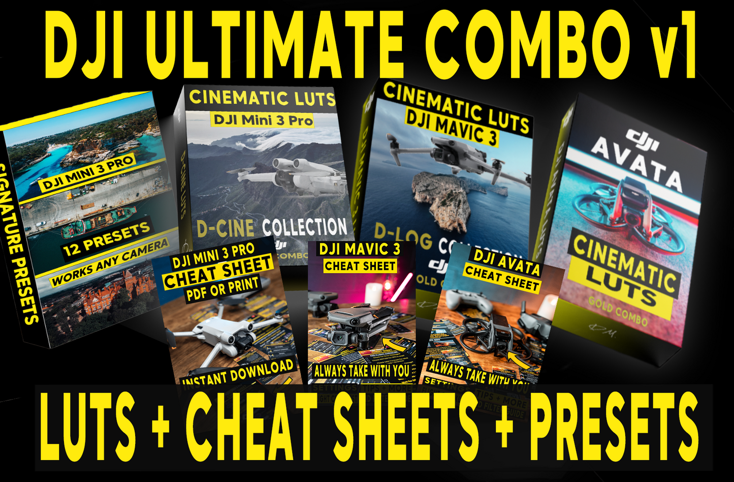 DJI Ultimate Combo v1 - Luts, Cheat Sheets + Presets
