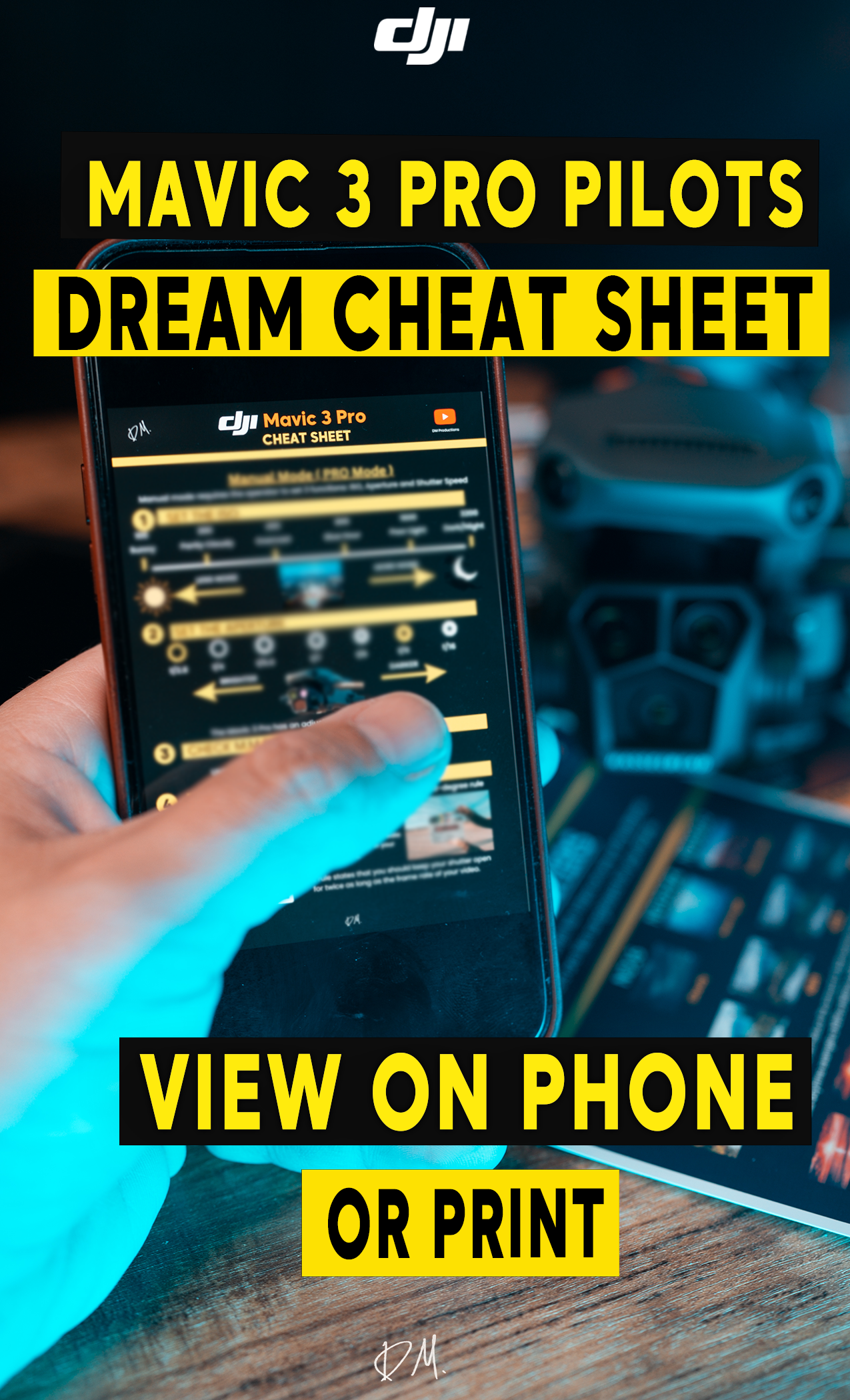 DJI Mavic 3 PRO CHEAT SHEETS - FLY APP SETTINGS