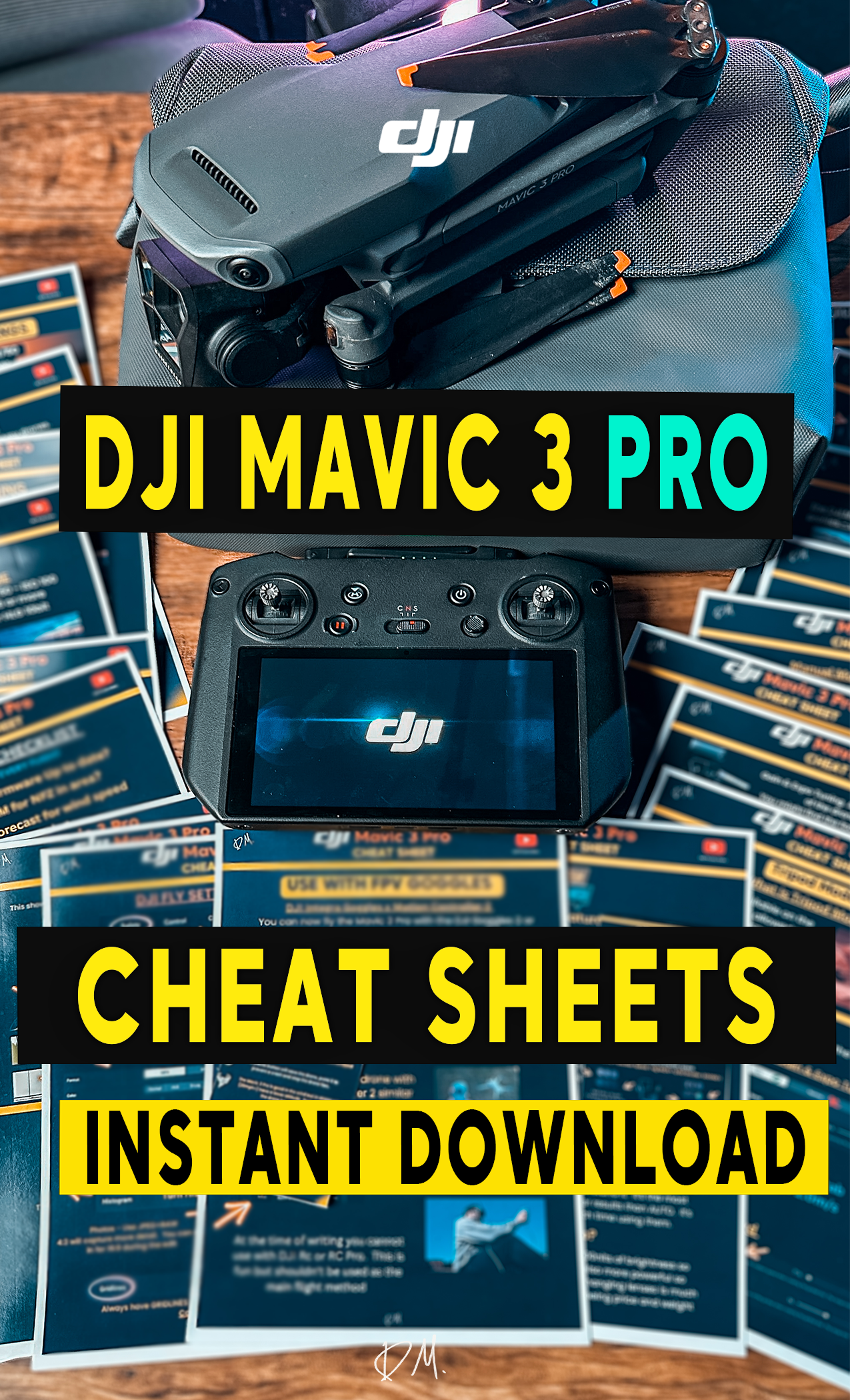 DJI Mavic 3 PRO CHEAT SHEETS - FLY APP SETTINGS