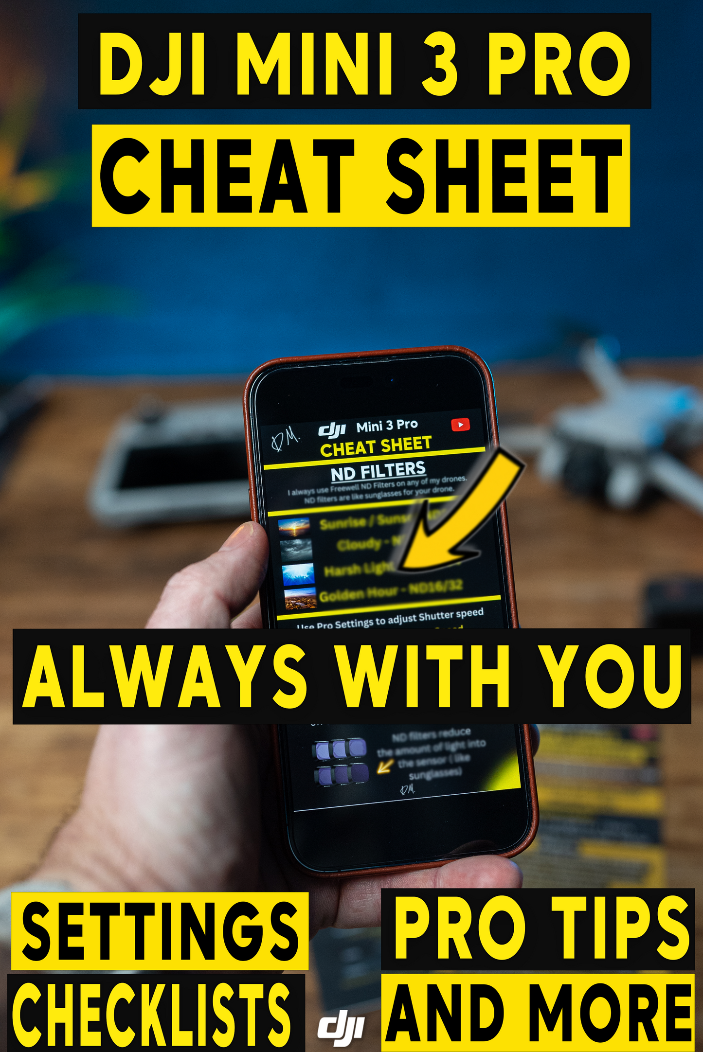 DJI Mini 3 Pro CHEAT SHEETS - FLY APP Settings