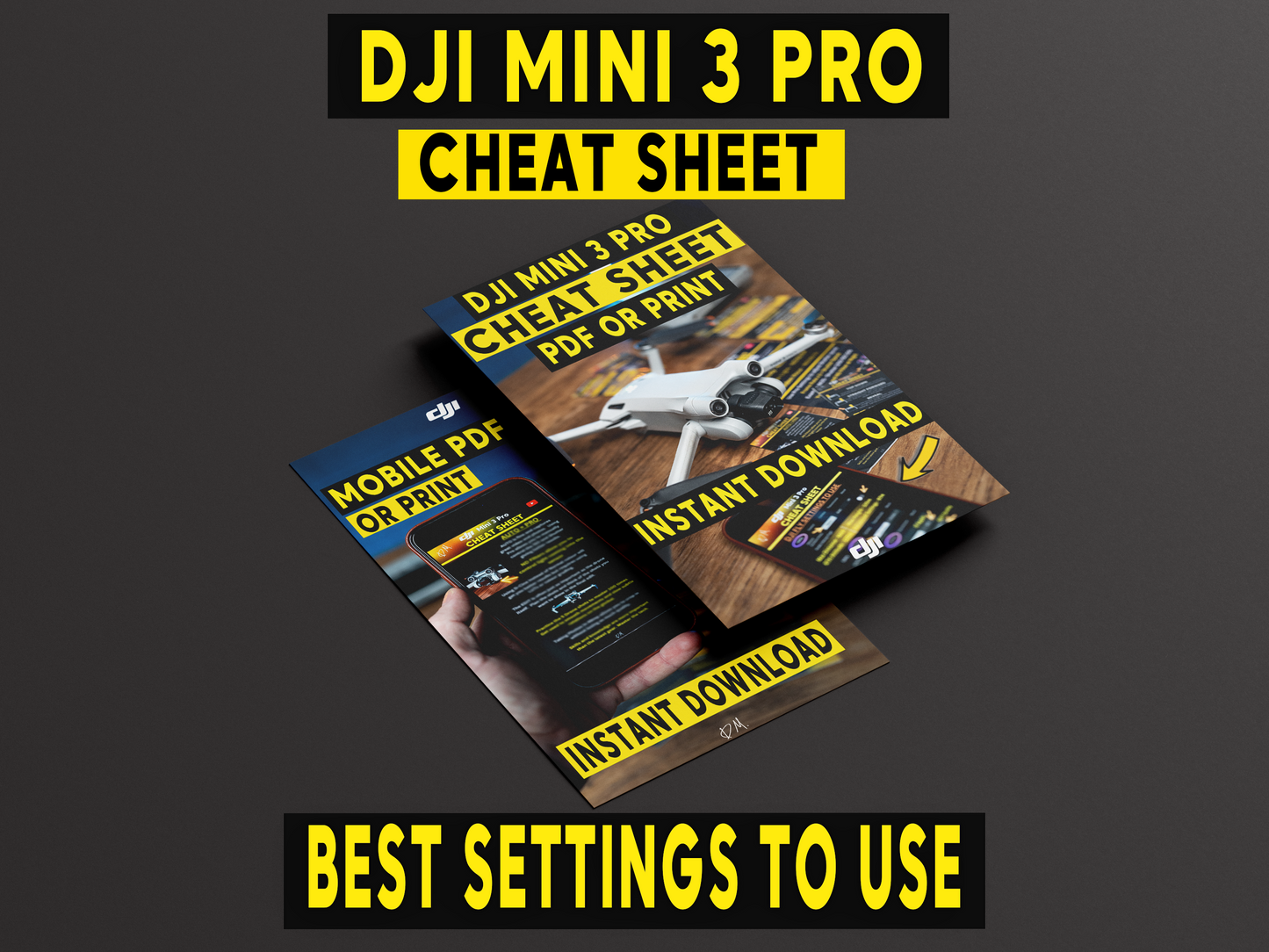 DJI Mini 3 Pro CHEAT SHEETS - FLY APP Settings