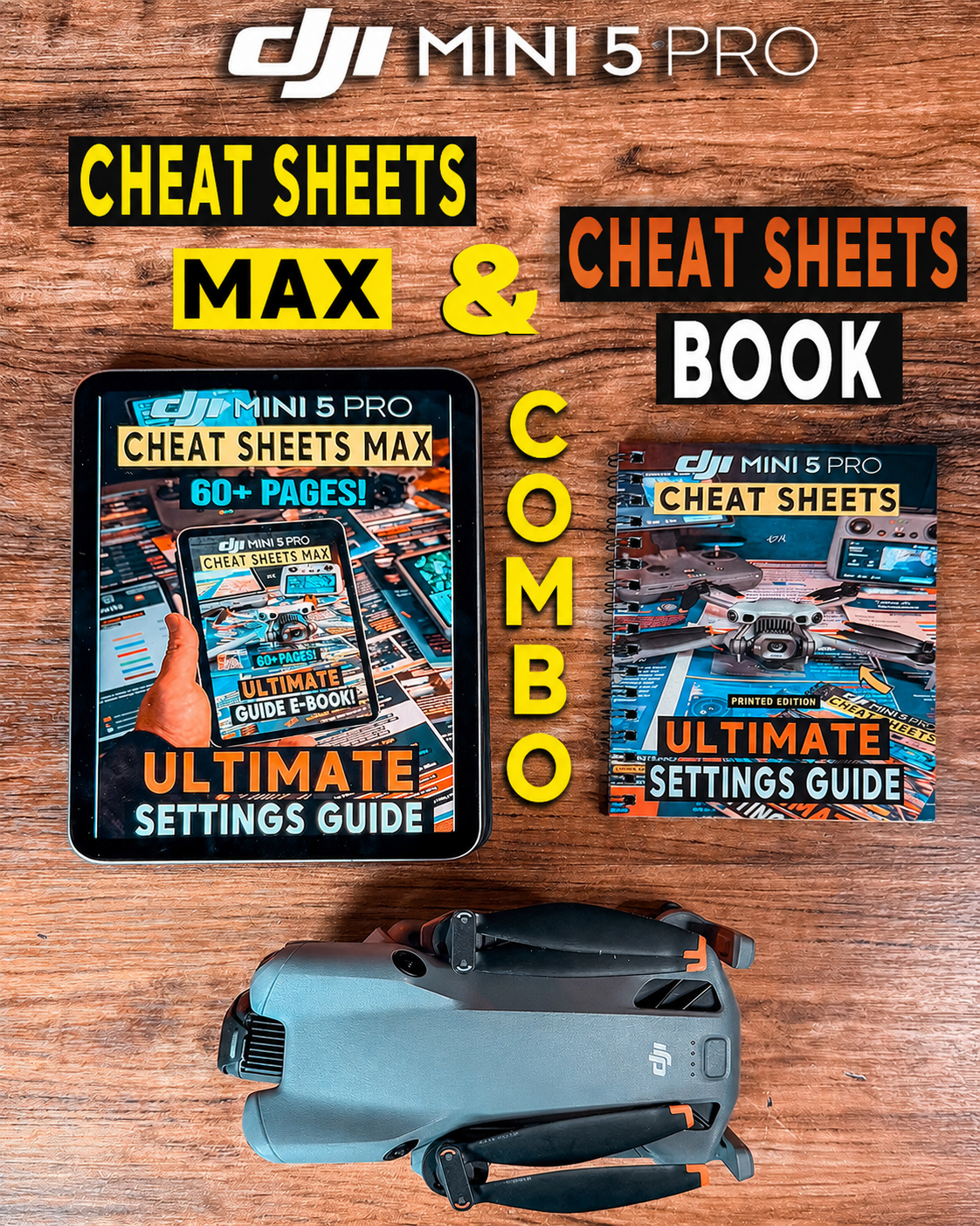 DJI Mini 5 Pro Book + Cheat Sheet Max Combo