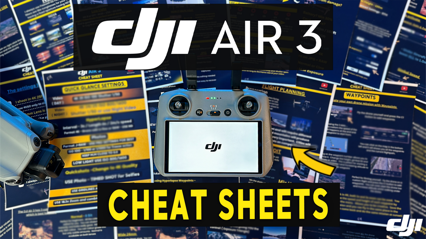 DJI Air CHEAT SHEETS FLY APP SETTINGS – DMProVisuals