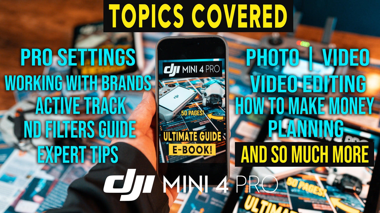 DJI Mini 4 Pro ULTIMATE CHEAT SHEETS E-BOOK