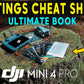 DJI Mini 4 Pro ULTIMATE CHEAT SHEETS - FLY APP SETTINGS BOOK