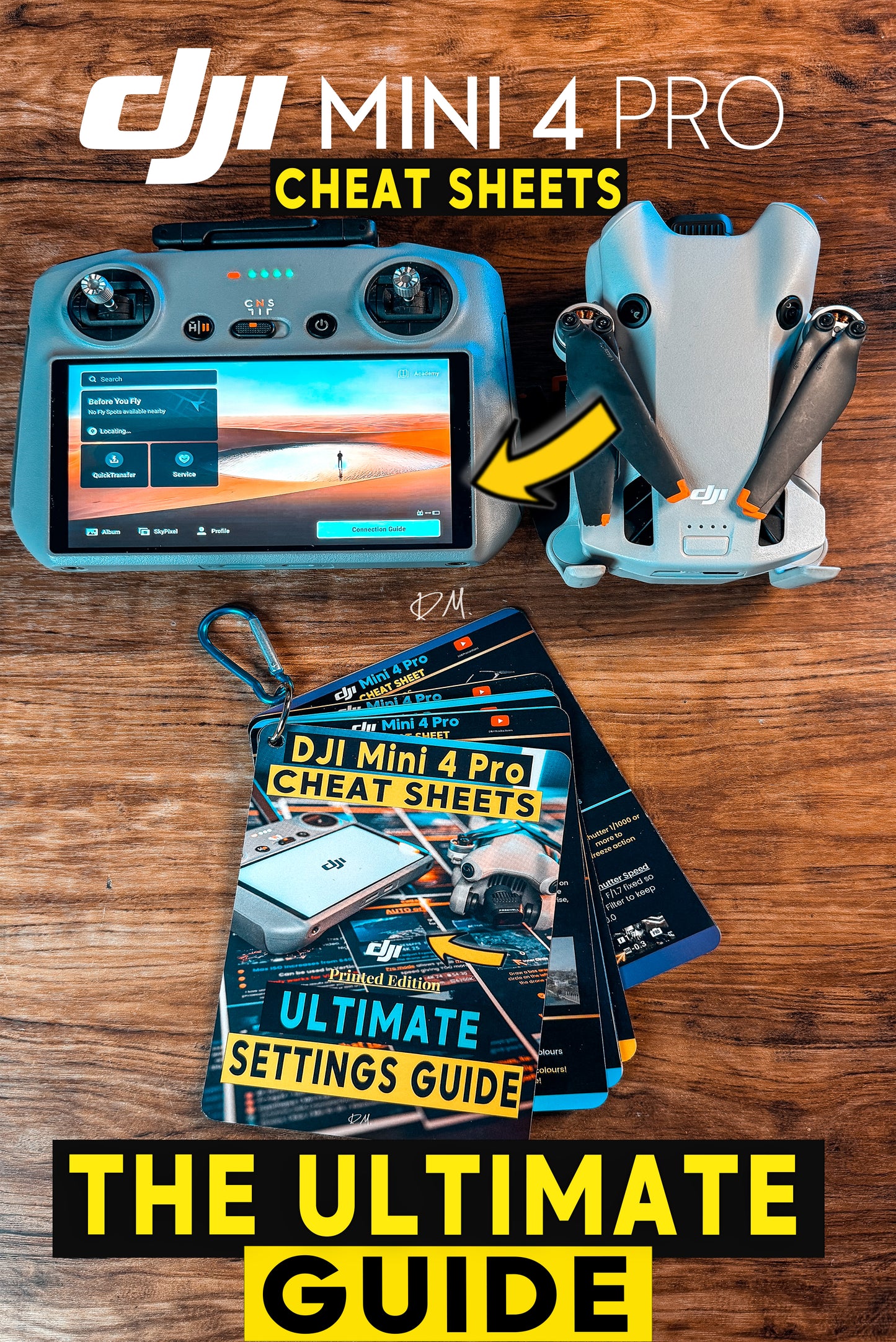 DJI Mini 4 Pro ULTIMATE CHEAT SHEETS - FLY APP SETTINGS BOOK