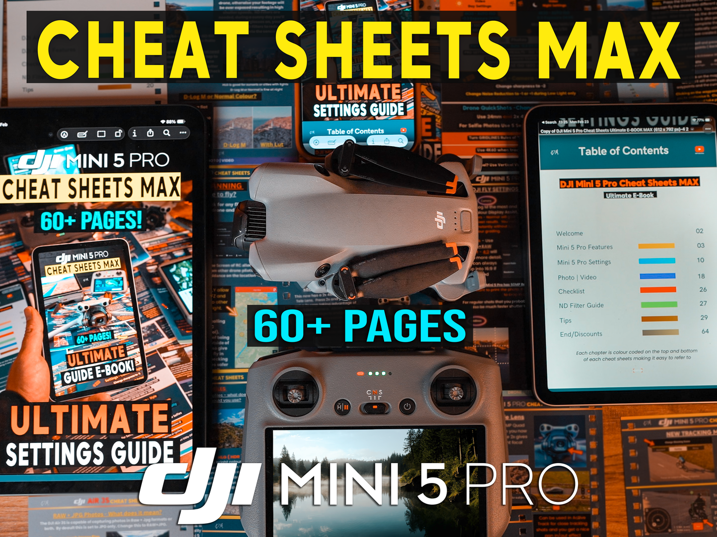 DJI Mini 5 Pro Book + Cheat Sheet Max Combo