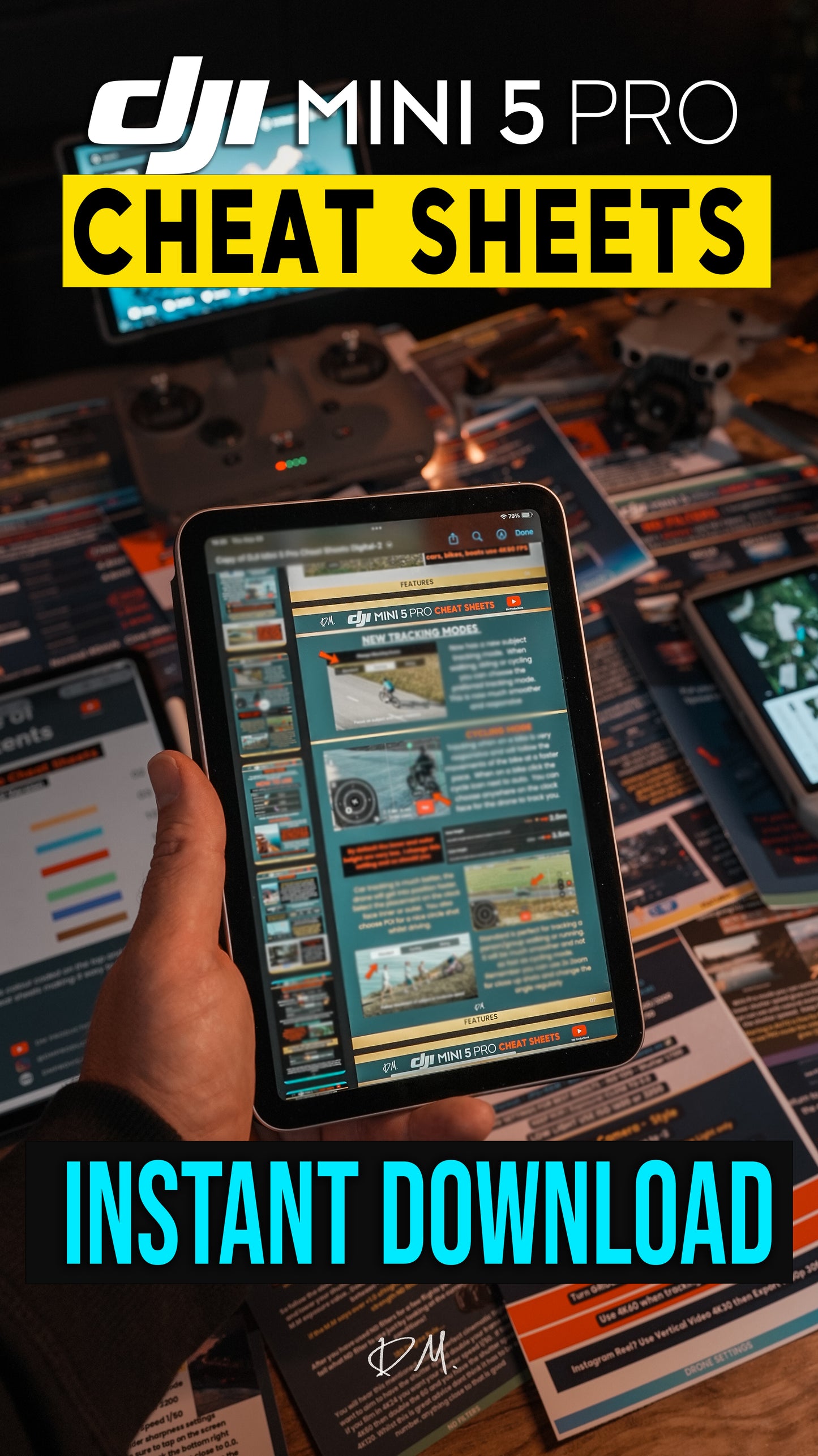 DJI Mini 5 Pro CHEAT SHEETS - FLY APP SETTINGS (Digital)