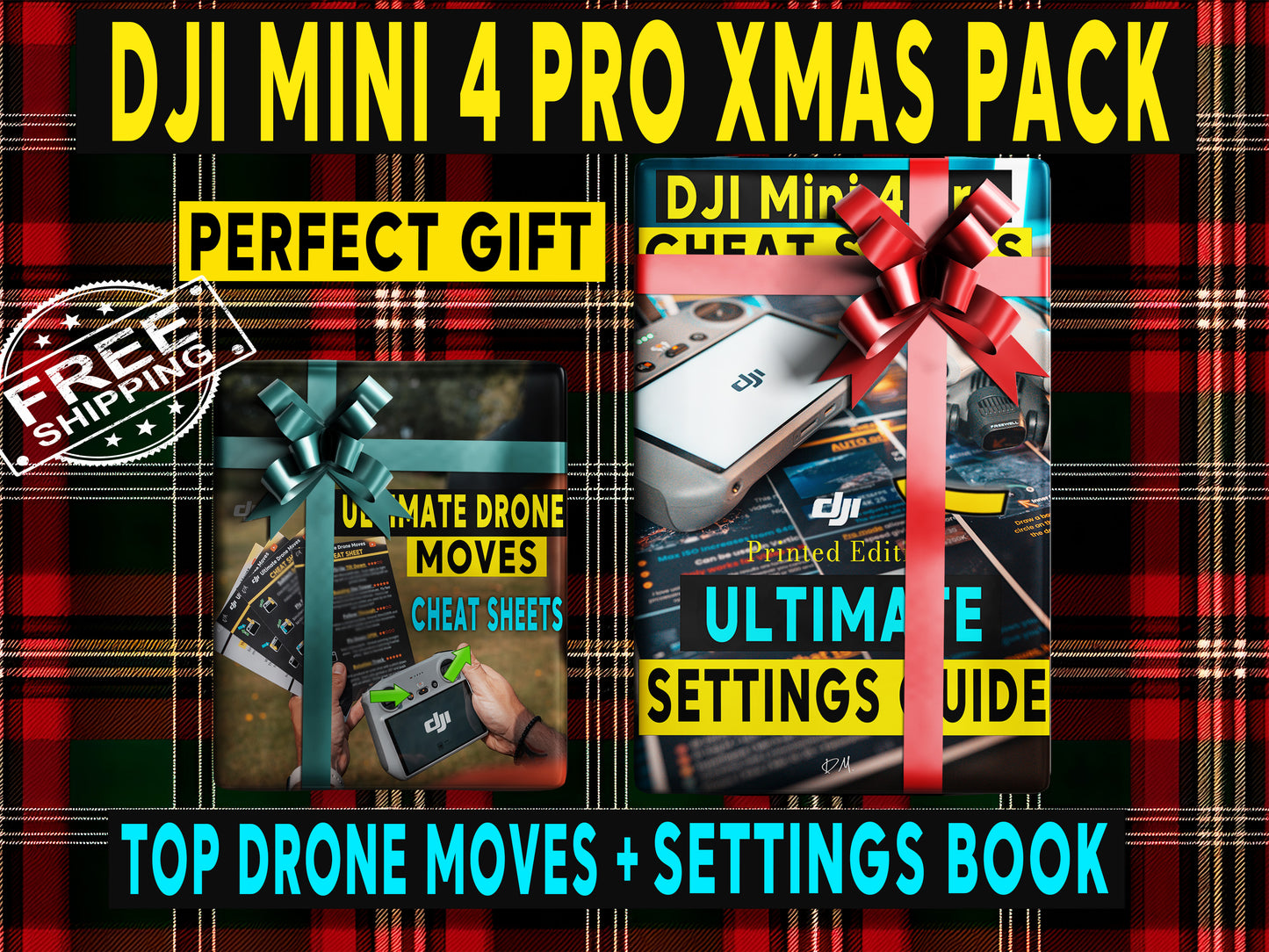 DJI Mini 4 Pro Ultimate Cheat Sheets + Ultimate Drone Moves HOLIDAY COMBO!